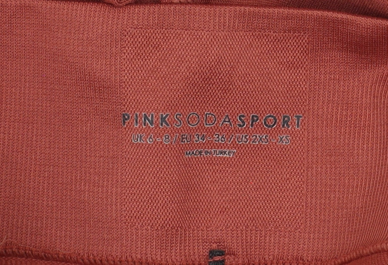 Pink Soda Sport Womens Brown Seamless Leggings XS Active Gymwear