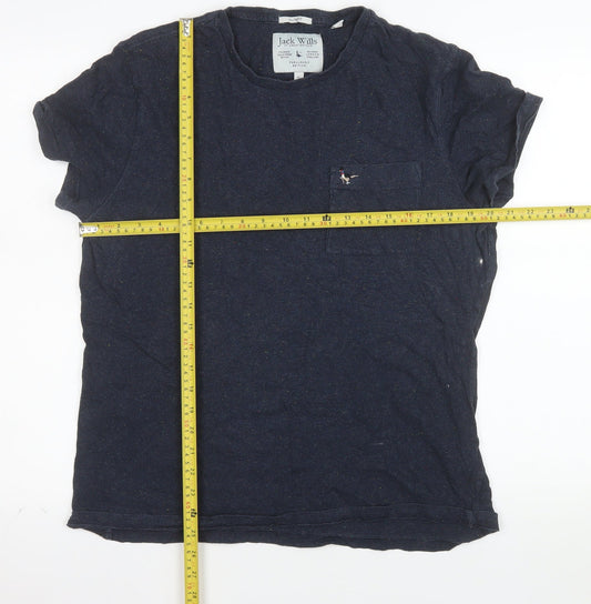 Jack Wills Men's Navy Blue XL Short Sleeve Crew Neck T-Shirt