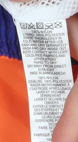 French Connection Men's Orange Athletic Swim Shorts Size M