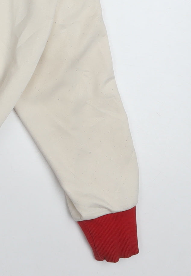 Adidas Men’s Ivory Red Tokyo Track Jacket L Retro Full Zip