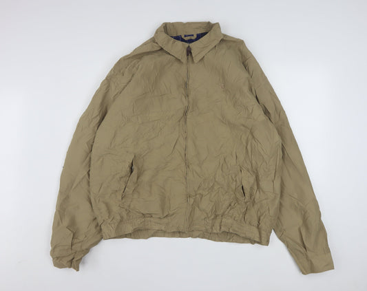 Chaps Men Beige 2XL Polyester Full Zip Lightweight Casual Jacket