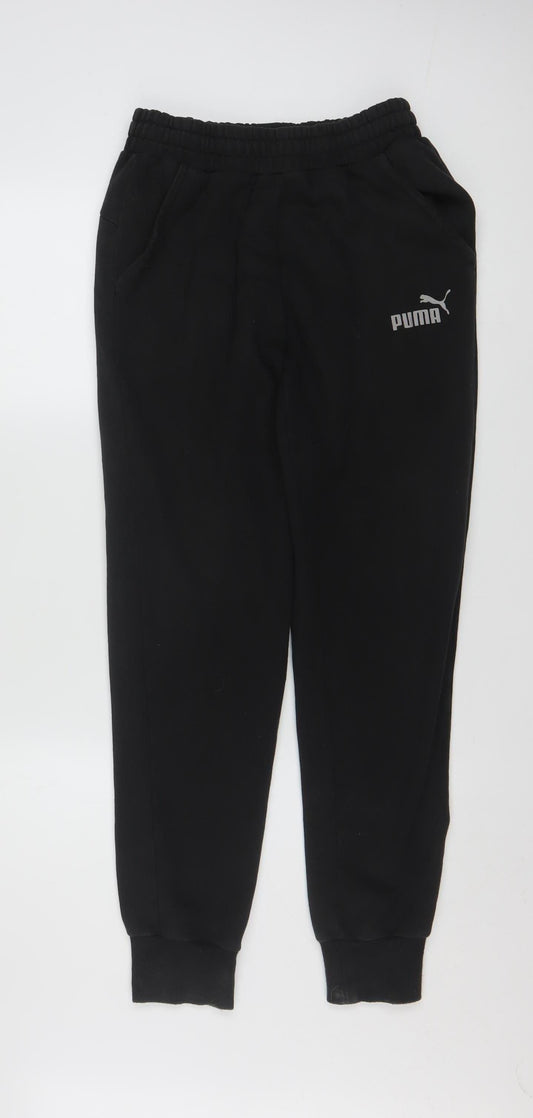 Puma Men’s Black Jogger Sweatpants Size S Regular Fit Activewear