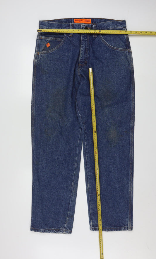 Wrangler FR Riggs Workwear Men’s Blue 34x30 Straight Flame Resistant Jeans