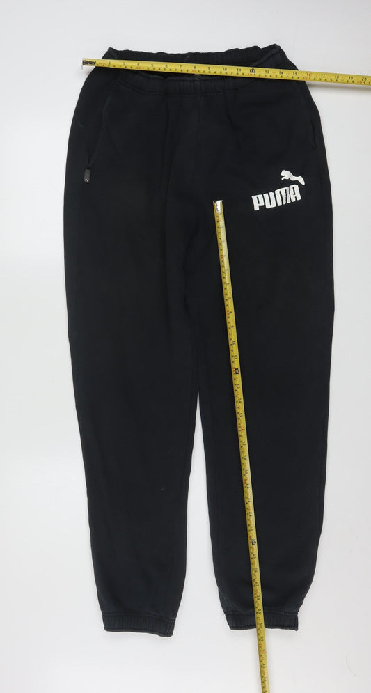 Puma Men's Black Jogger Sweatpants Trousers Size M Regular Fit