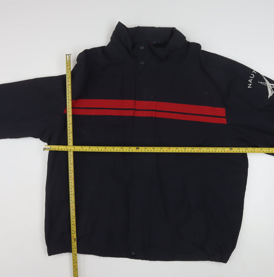 Nautica Men’s Blue Red Stripe 2XL Windbreaker Jacket