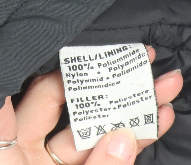 Robe di Kappa Womens Black Insulated Full Zip Winter Jacket L