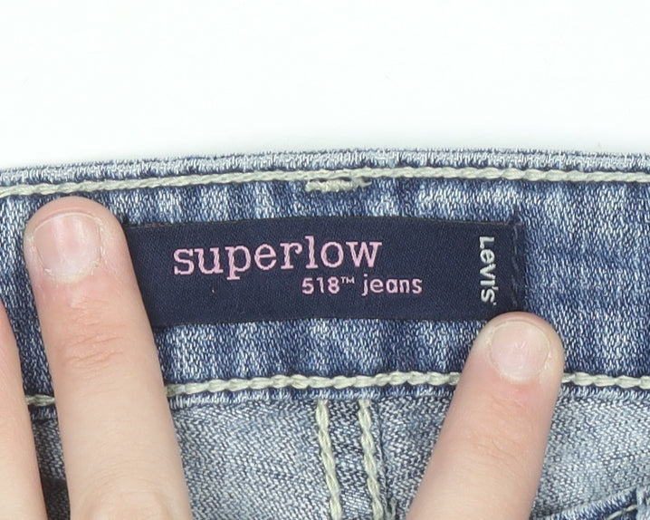 Levi's Women's Blue 518 Superlow Bootcut Jeans Size 7 Slim