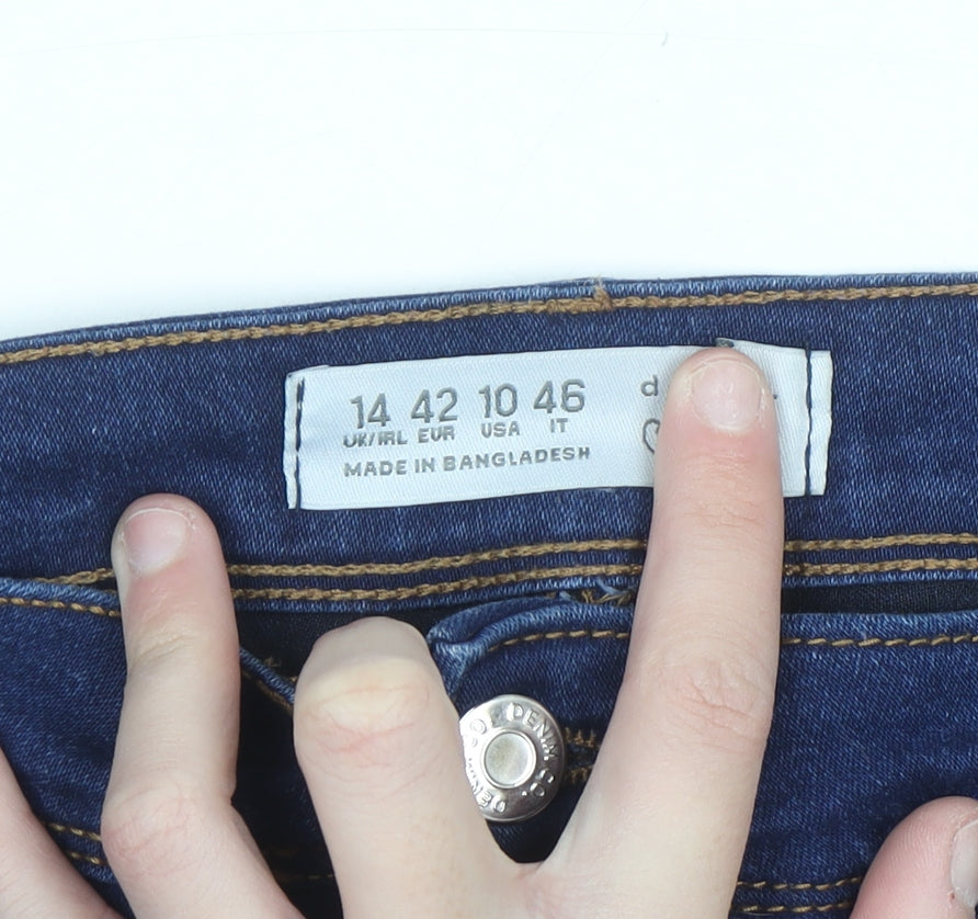 Denim Co Women's Blue Skinny Jeans Size 14 Stretch Denim