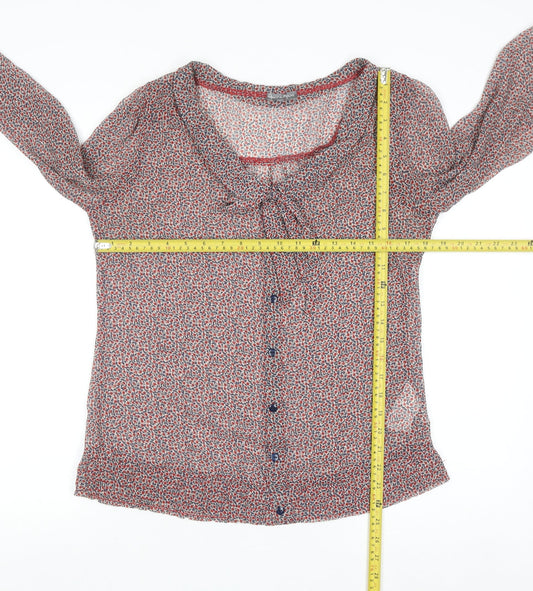 Grain de Malice Womens Multicoloured Floral Chiffon Blouse Size 10