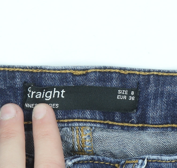 Dunnes Stores Women's Blue Size 8 Straight Leg Denim Jeans