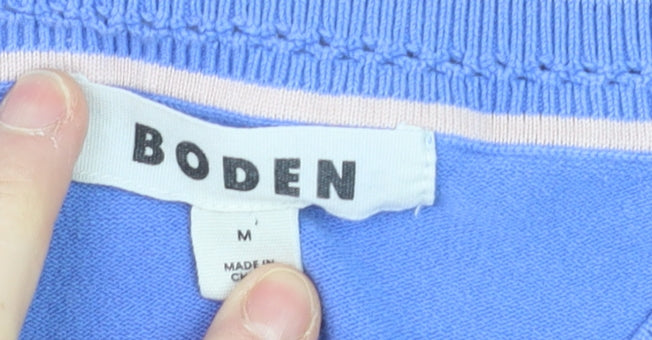 Boden Women’s Blue Cotton Crew Neck Long Sleeve Jumper M