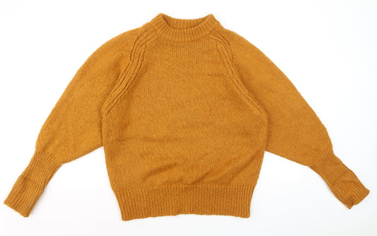 ASOS Women Brown Mock Neck Knit Pullover Jumper Size 8