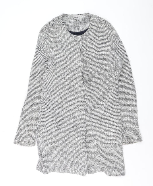 ASOS Women’s Grey Knit Long Sleeve Open Cardigan Size 8 Cotton
