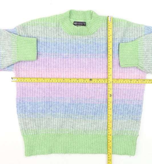 Marks and Spencer Women's Multicoloured Knit Pullover Jumper M