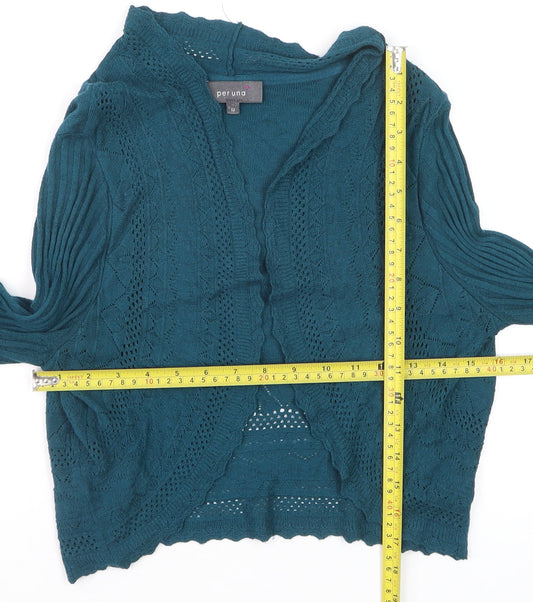 Marks and Spencer Per Una Women's Green Size 12 Open Knit Cardigan
