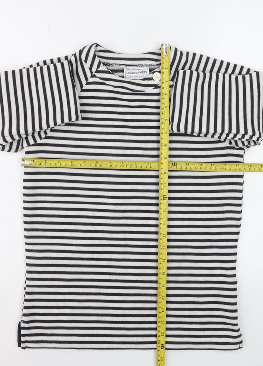 Craghoppers Women's Navy Stripe Long Sleeve Polyester Jumper UK 8