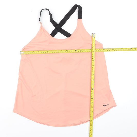 Nike Womens Pink Dri-Fit Racerback Tank Top Size L