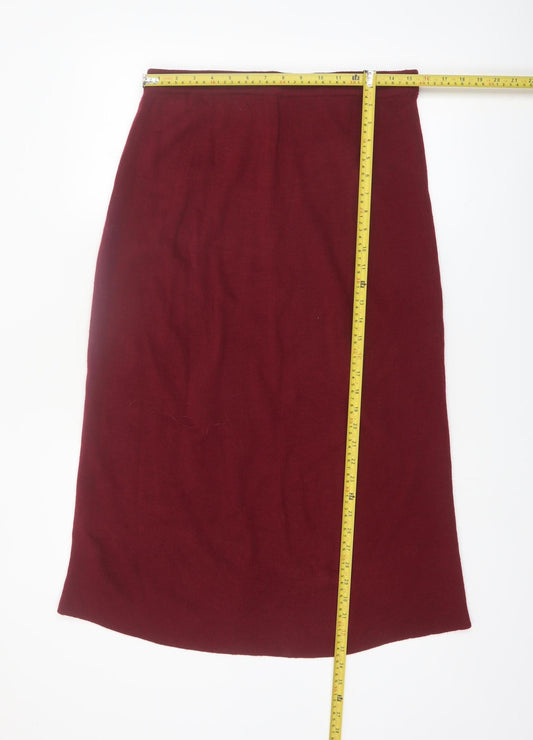 TIGI-Wear Women’s Red Knit Midi Pencil Skirt Size M