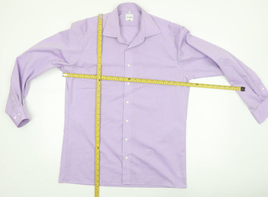 Olymp Men's Purple 16in Regular Fit Long Sleeve Button-Up Shirt