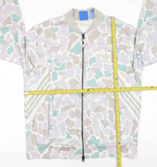 Adidas Men's Multicoloured Camouflage Track Jacket L
