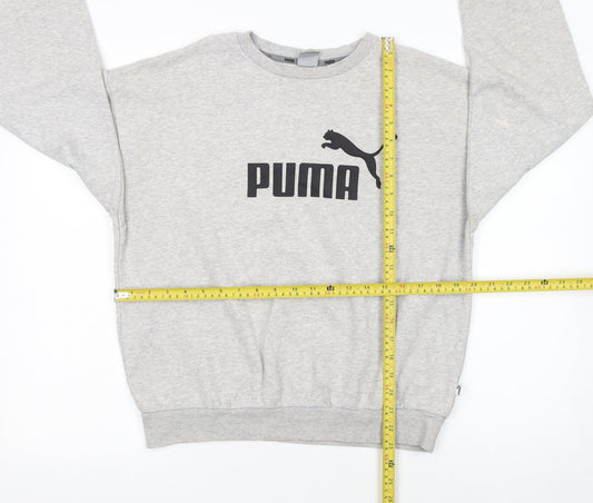 Puma Women's Grey Crew Neck Pullover Sweatshirt Size 12