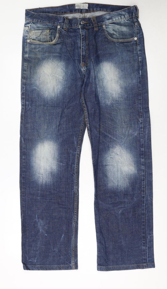 Levi's Red Men's Blue Straight Fit Denim Jeans Size 35x32