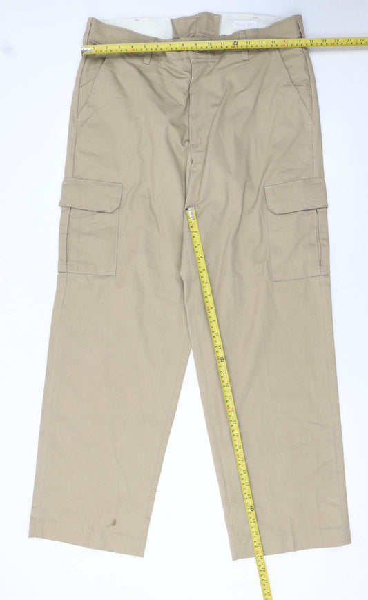 Red Kap Men's Beige Cargo Work Trousers 36x32 Polyester Cotton