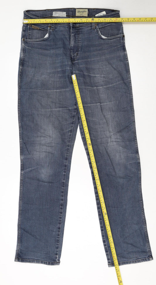 Wrangler Men's Blue Texas Straight Regular Fit Jeans W33 L34
