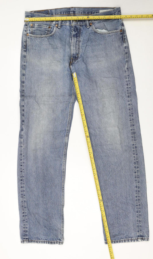 Levi's 505 Men's Blue Straight Leg Denim Jeans W36 L34