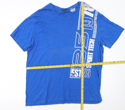OWK Original Wear K Men's Blue XL Graphic Sport Tech T-Shirt