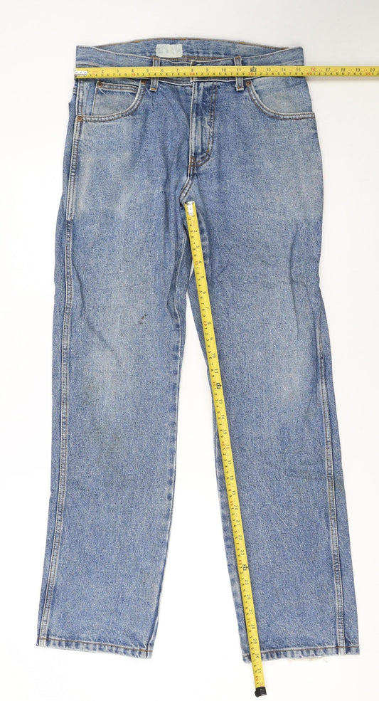 Wrangler Men's Blue Regular Fit Straight Leg Jeans W30 L32