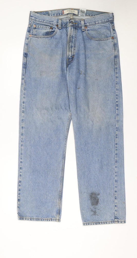 Levi's 505 Men's Blue Regular Fit Straight Denim Jeans W34 L30