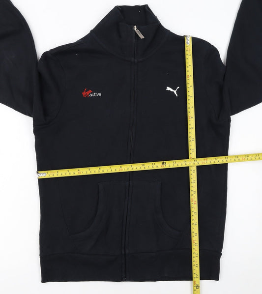 Puma Womens Black Size 14 Track Jacket Full Zip Sportswear