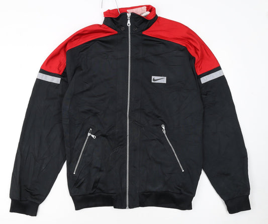 Nike Men's Black Red Reflective Track Jacket Size S Polyester