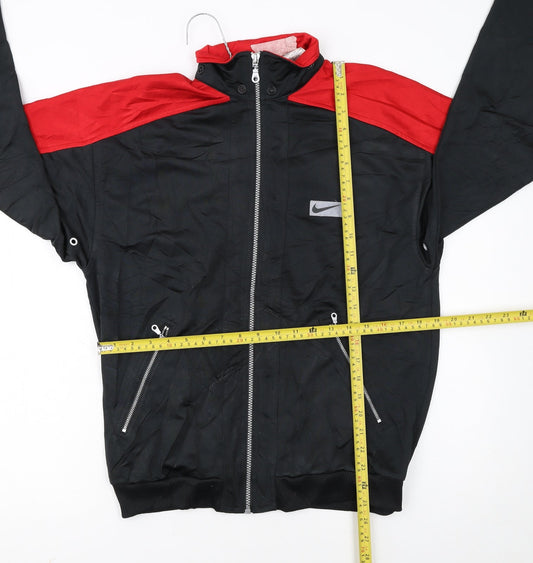 Nike Men's Black Red Reflective Track Jacket Size S Polyester