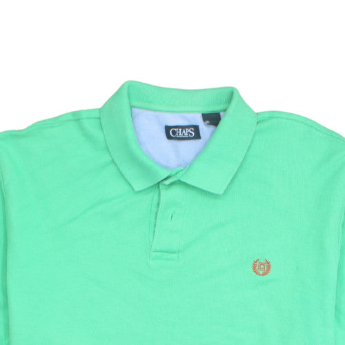 Chaps Men's Green 2XL Cotton Short Sleeve Polo Shirt