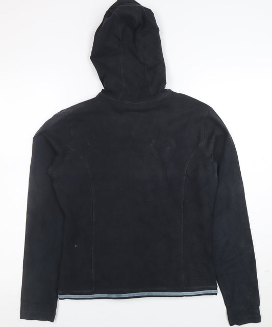 Nike Women's Black Full Zip Hoodie Size L Cotton Blend Sportswear