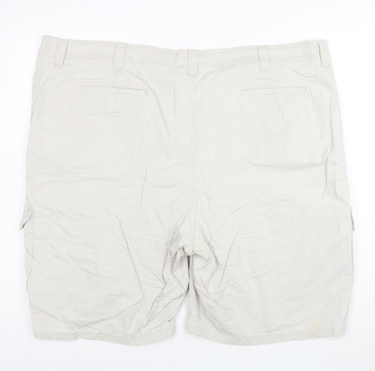 Wrangler Men Beige Cargo Shorts Size 48 Regular Lightweight Cotton Nylon