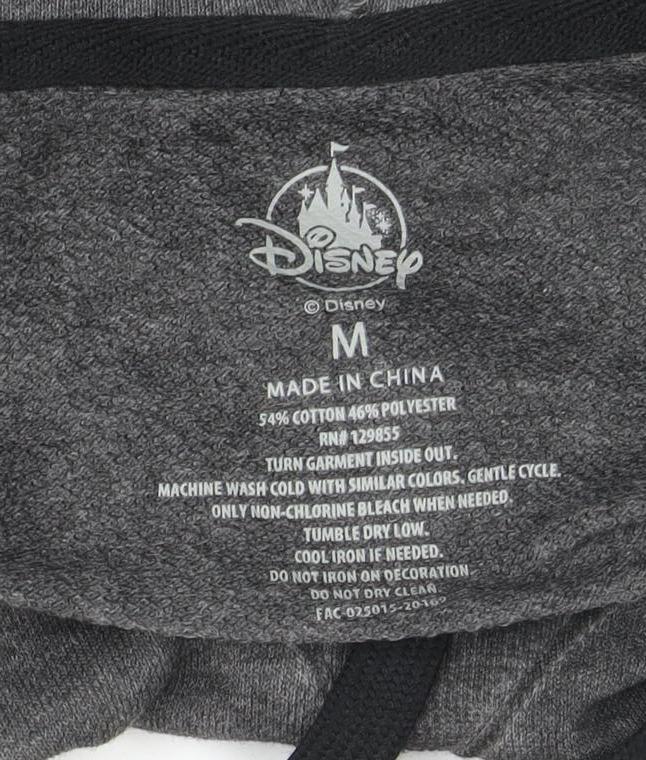 Disney Womens Grey Pullover Hoodie Mickey & Minnie Medium
