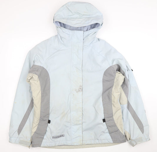 Columbia Women’s Blue Hooded Ski Jacket Size 18/20 Waterproof Lined