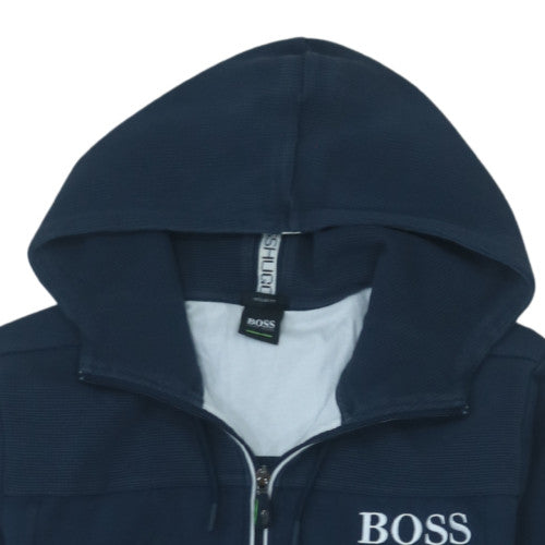 Hugo Boss Mens Blue Regular Fit Full Zip Hoodie Size M