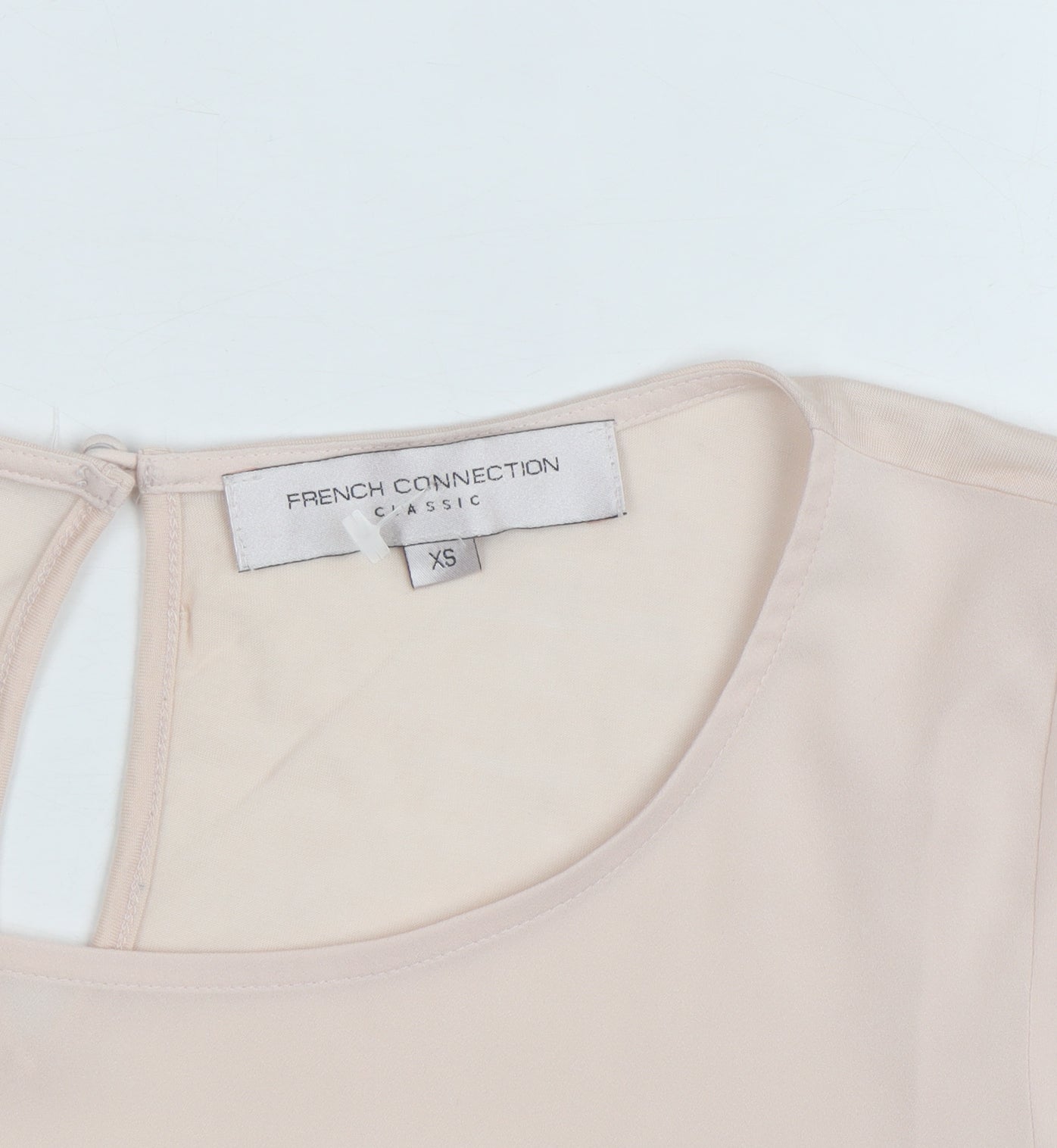 French Connection Women's Beige Pleated Chiffon Blouse XS