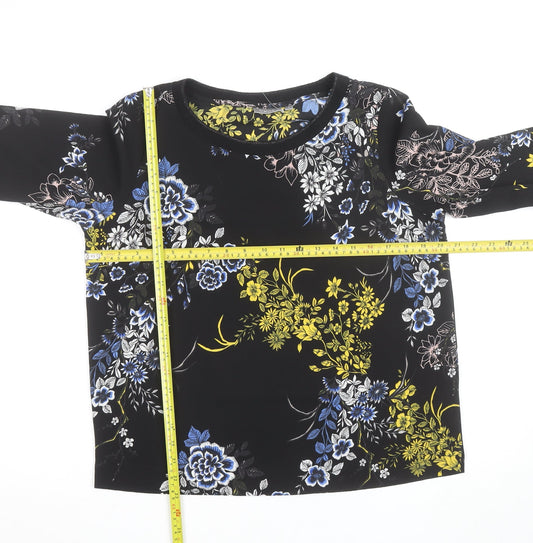 Fransa Womens Multicoloured Floral Tunic Blouse S 3/4 Sleeve