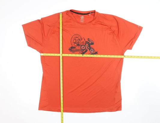 Dare 2b Men's Orange Short Sleeve Cycling T-Shirt XXL Quick Dry