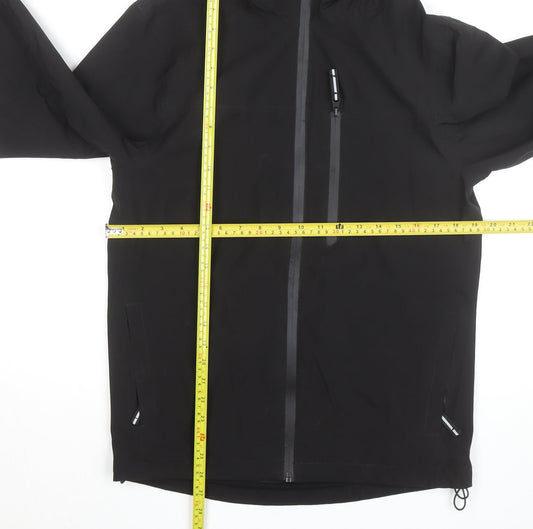Primark Men's Black XS Waterproof Softshell Hooded Rain Jacket