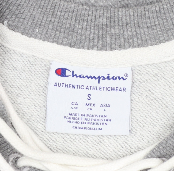 Champion Womens Grey Michigan Tech Lace Up Pullover Sweatshirt Size S