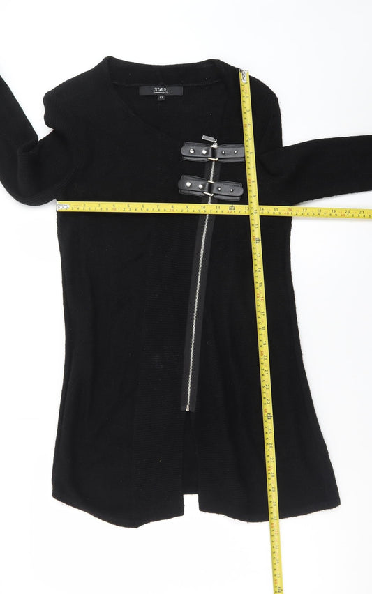 Star by Julien Macdonald Womens Black Size 12 Bodycon Knit Dress
