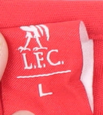Liverpool FC Men's Red Graphic Candy Replica T-Shirt L Short Sleeve Polyester