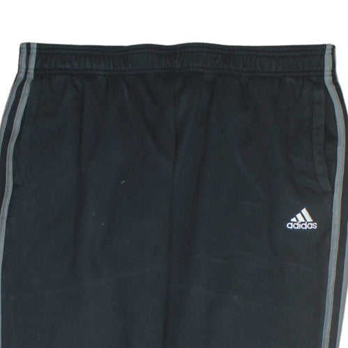 Additional view of Adidas Men's Black Jogger Trousers L Regular Fit Fleece Sportswear