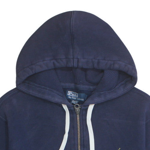 Ralph Lauren Mens Blue Full Zip Hoodie Size M Classic Fleece